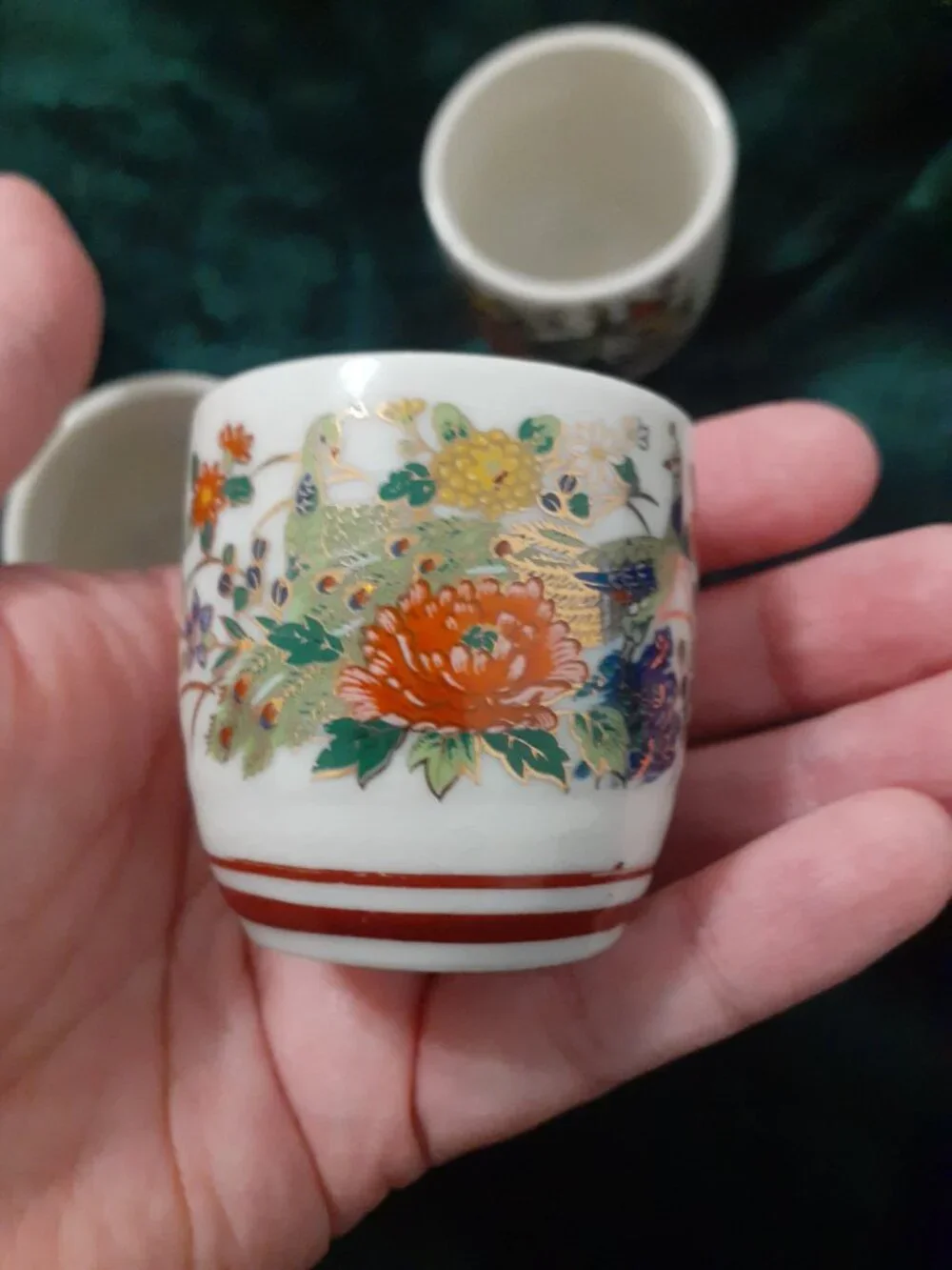 VINTAGE JAPAN HOT SAKE CUP SET OF 4 BEAUTIFUL CONDITION